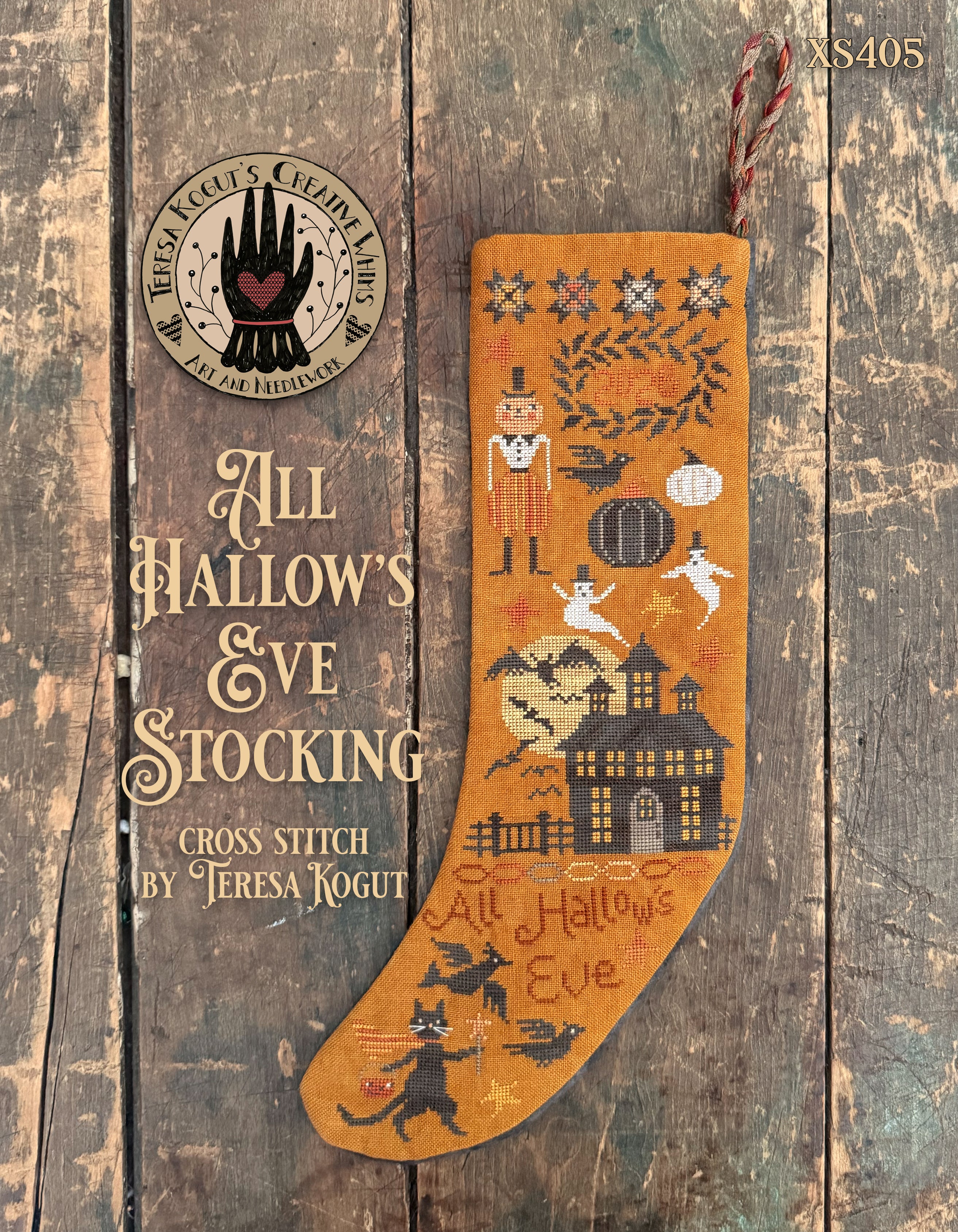 XS405 All Hallow's Eve Stocking Cross Stitch Chart