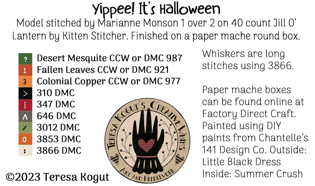 XS408 Yippee! It's Halloween Cross Stitch Chart