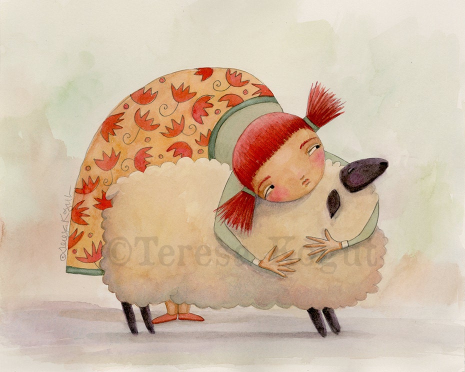 Hug Ewe art print