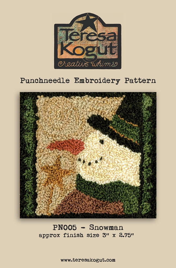 PN005 Snowman Punchneedle Pattern