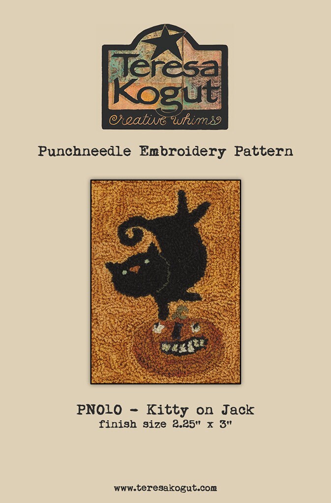 PN010 Kitty on Jack Punchneedle Pattern