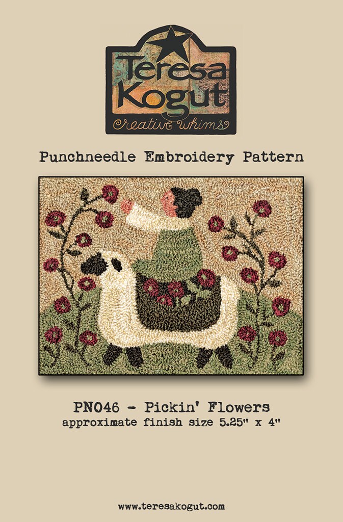 PN046 Pickin Flowers Punchneedle Pattern