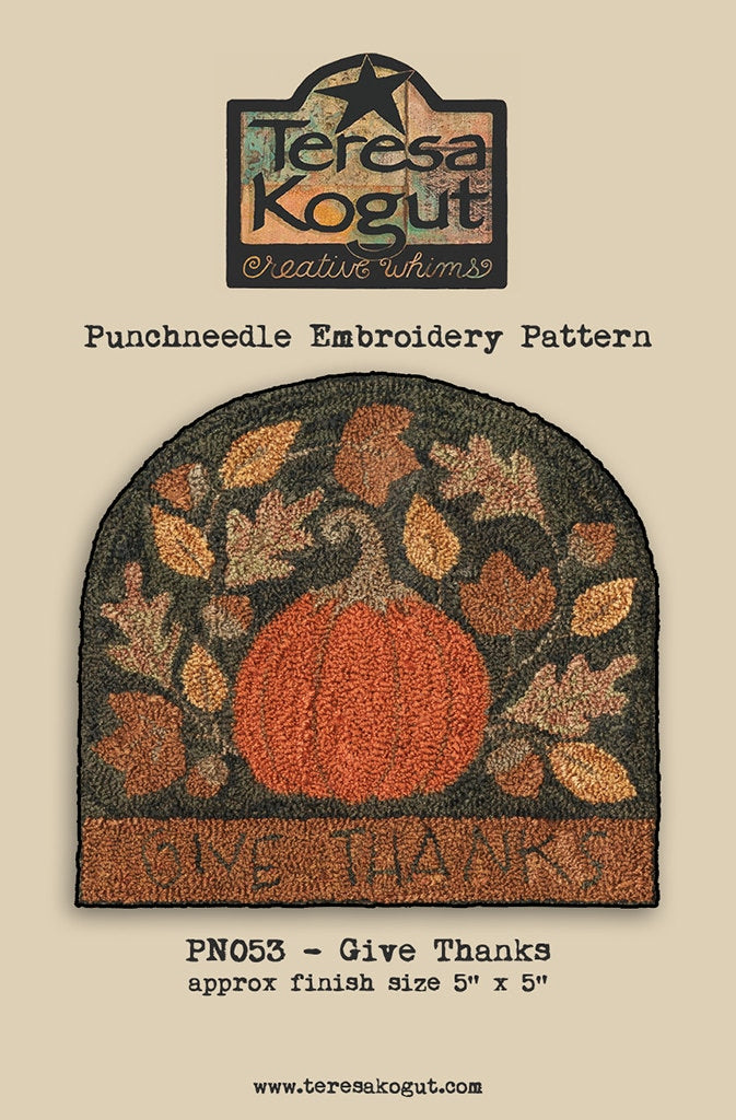 PN053 Give Thanks Punchneedle Pattern
