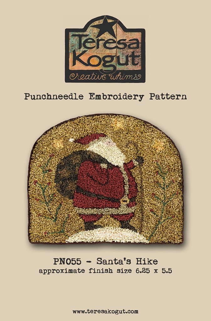 PN055 Santa's Hike Punchneedle Pattern