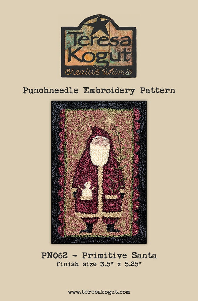 PN062 Primitive Santa Punchneedle Pattern