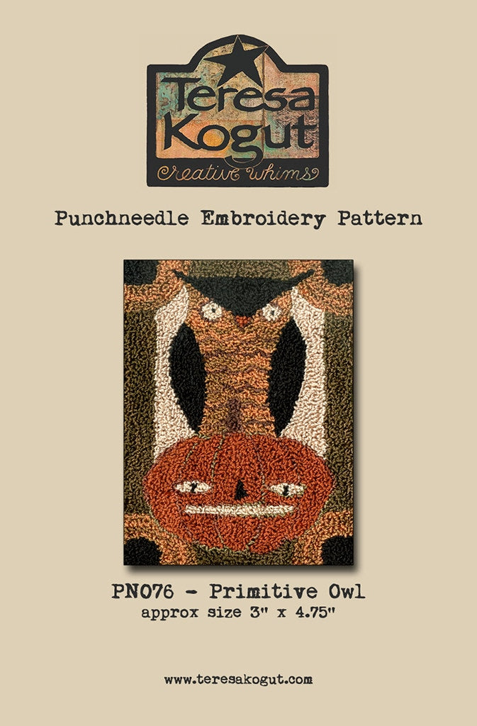 PN076 Primitive Owl Punchneedle Pattern
