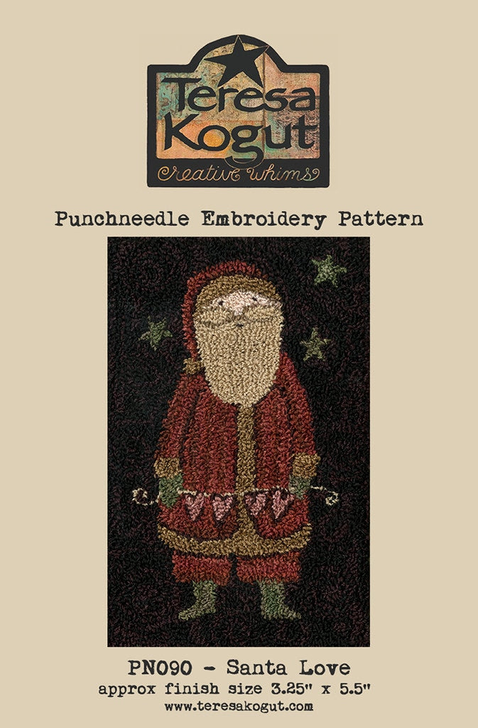 PN090 Santa Love Punchneedle Pattern