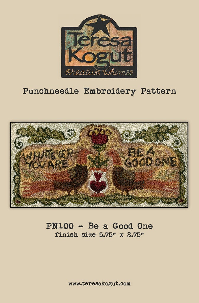 PN100 Be A Good One Punchneedle Pattern