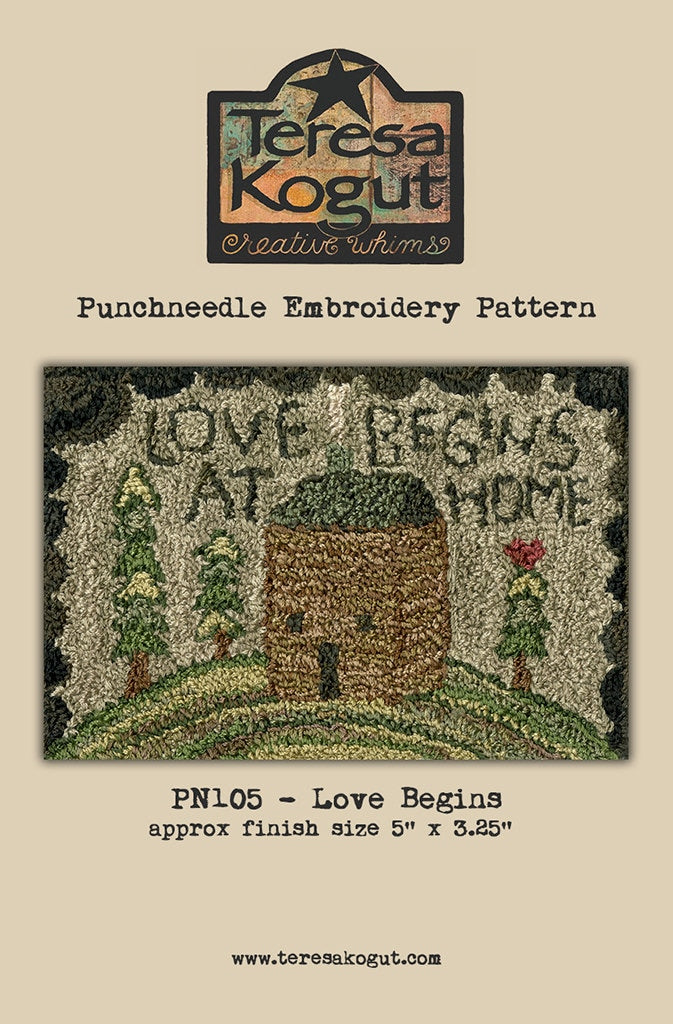 PN105 Love Begins Punchneedle Pattern