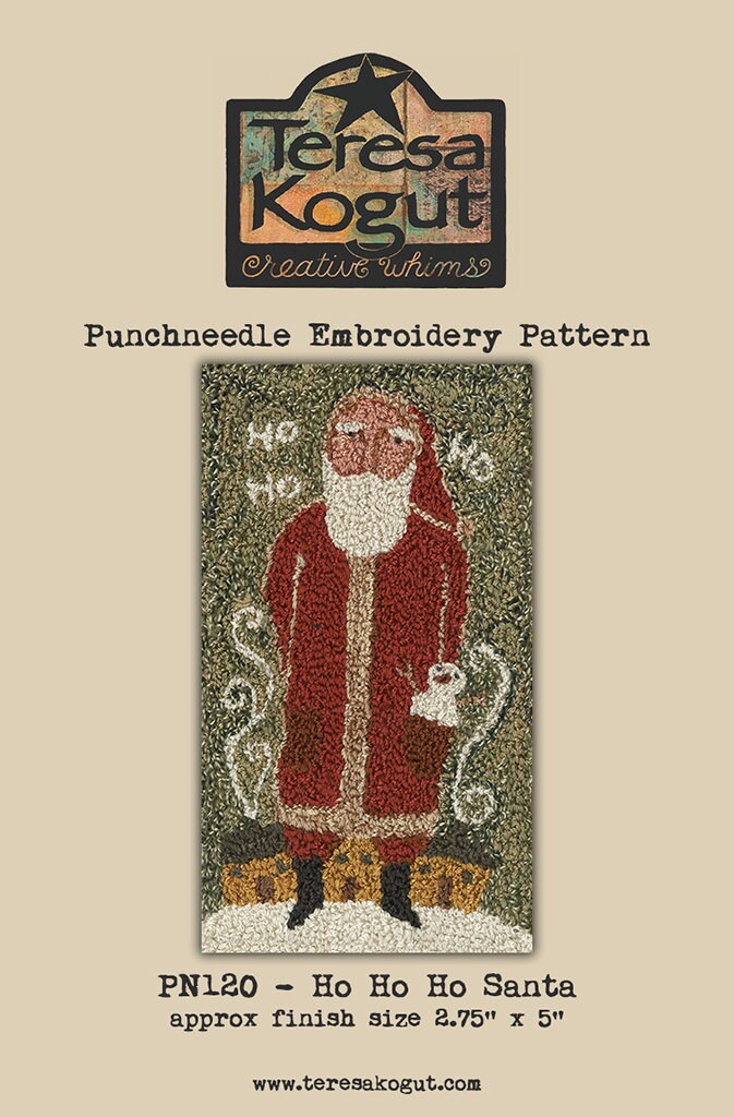 PN120 Ho Ho Ho Santa Punchneedle Pattern