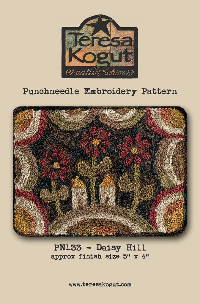 PN133 Daisy Hill Punchneedle Embroidery Pattern