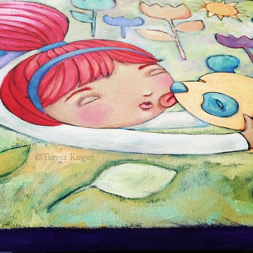 Puppy Love original painting