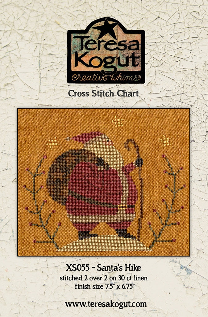XS055 Santas Hike Cross Stitch Chart PDF