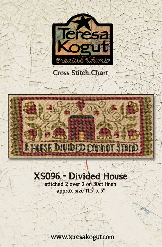 XS096  Divided House Cross Stitch Chart