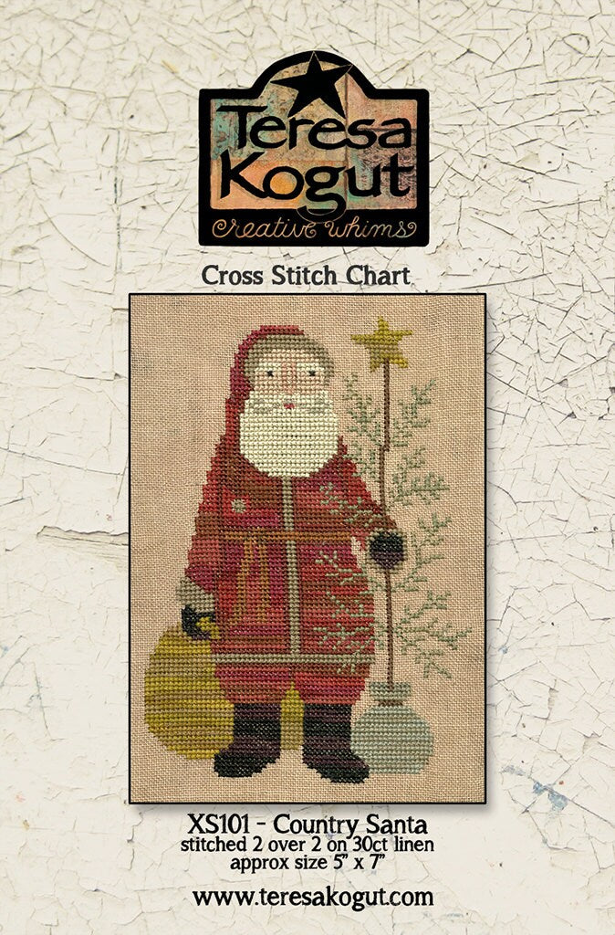 XS101 Country Santa Cross Stitch Chart