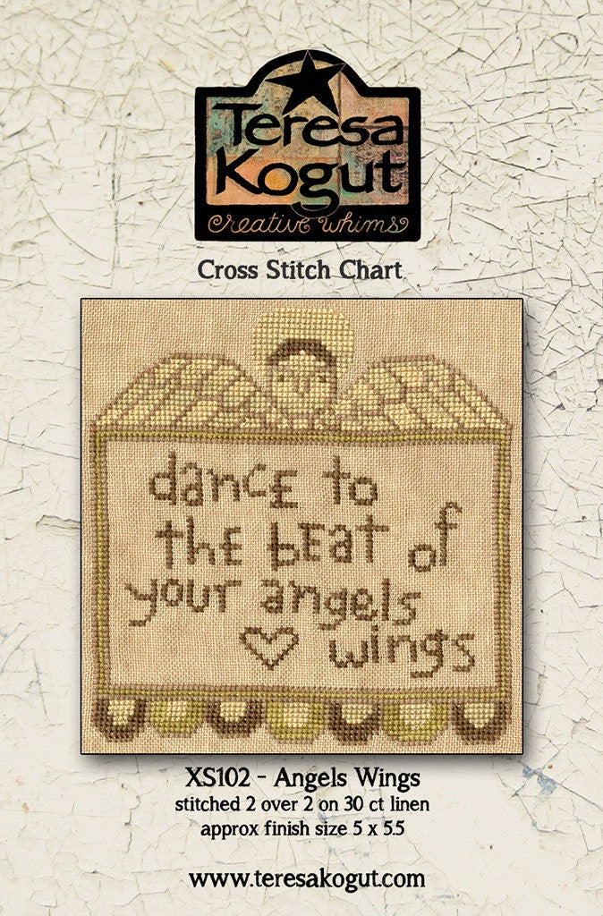 XS102 Angel Wings Cross Stitch Chart PDF