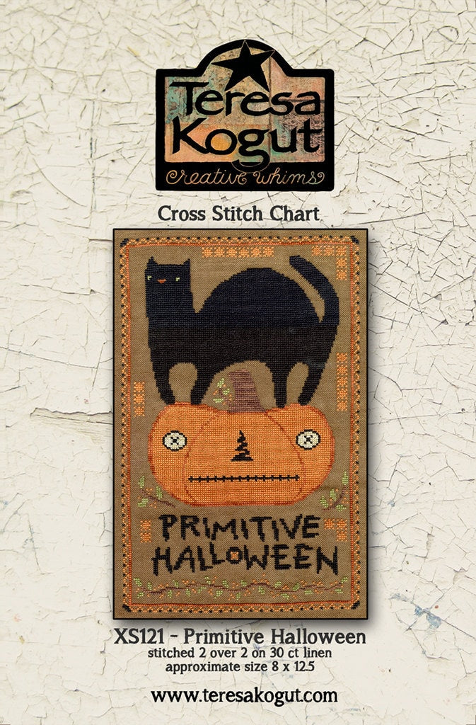 XS121 Primitive Halloween Cross Stitch Chart