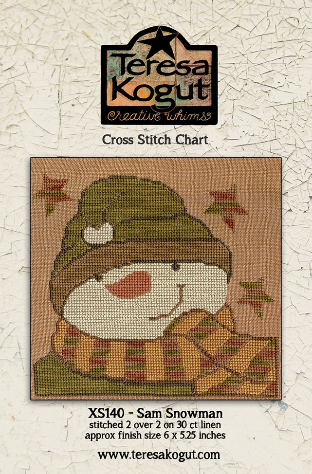 XS140 Sam Snowman Cross Stitch Chart PDF