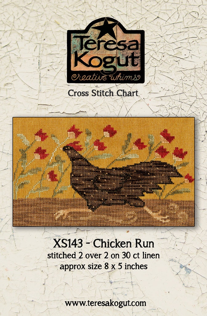 XS143 Chicken Run Cross Stitch Chart PDF