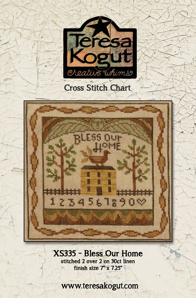 XS335 Bless Our Home Cross Stitch Chart