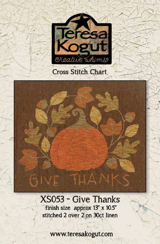 XS053 Give Thanks Cross Stitch Chart