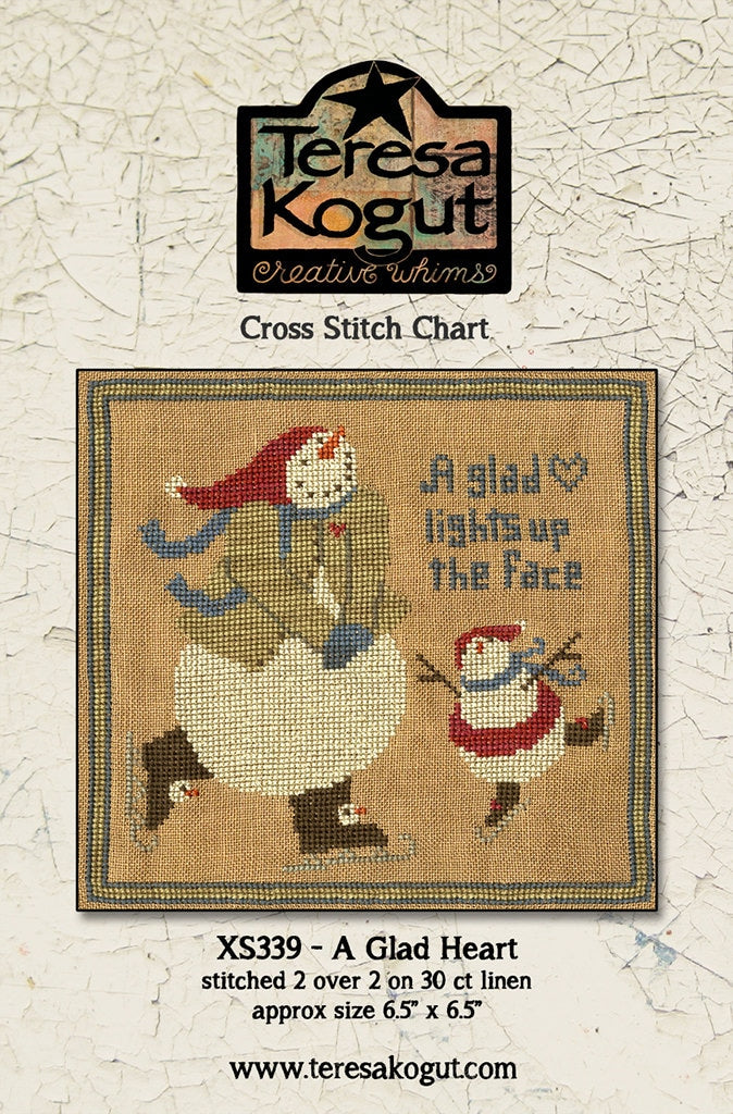 XS339 A Glad Heart Cross Stitch Chart PDF