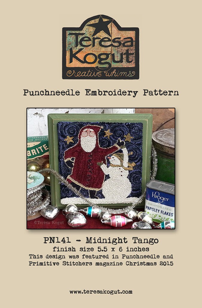 PN141 Midnight Tango Punchneedle Pattern