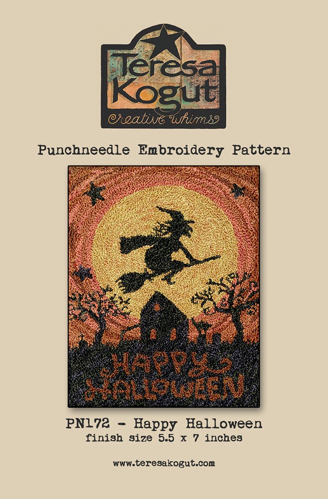 PN172 Happy Halloween Punchneedle Pattern