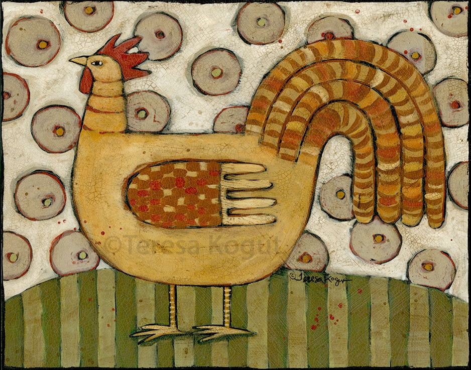 Funky Chicken art print