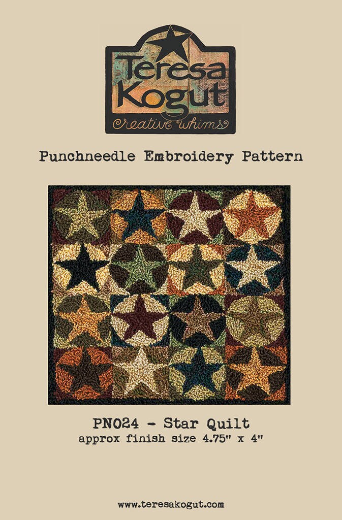 PN024 Star Quilt Punchneedle Pattern