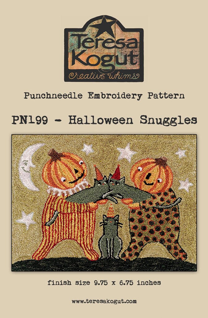 PN199 Halloween Snuggles Punchneedle Pattern