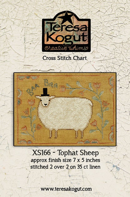 XS166 ophat Sheep Cross Stitch Chart