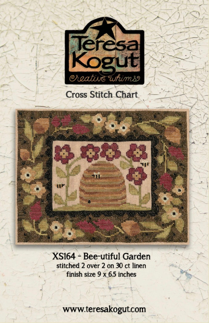 XS164 Beeutiful Garden Cross Stitch Chart
