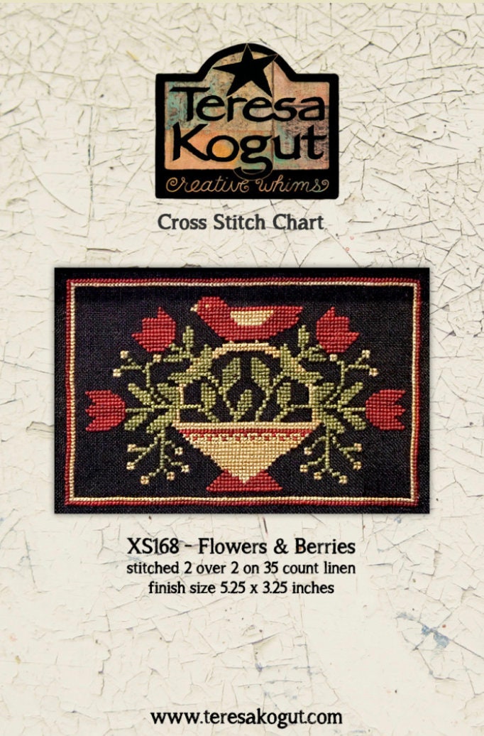 XS168 Flowers & Berries Cross Stitch Chart