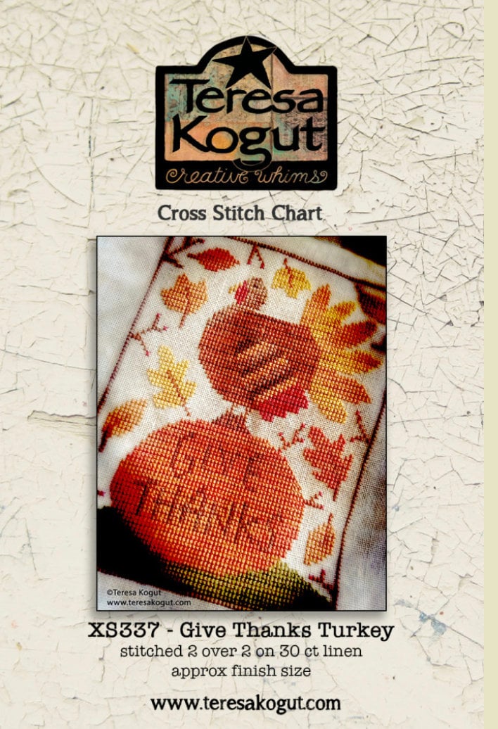 XS337 Give Thanks Turkey Cross Stitch Chart