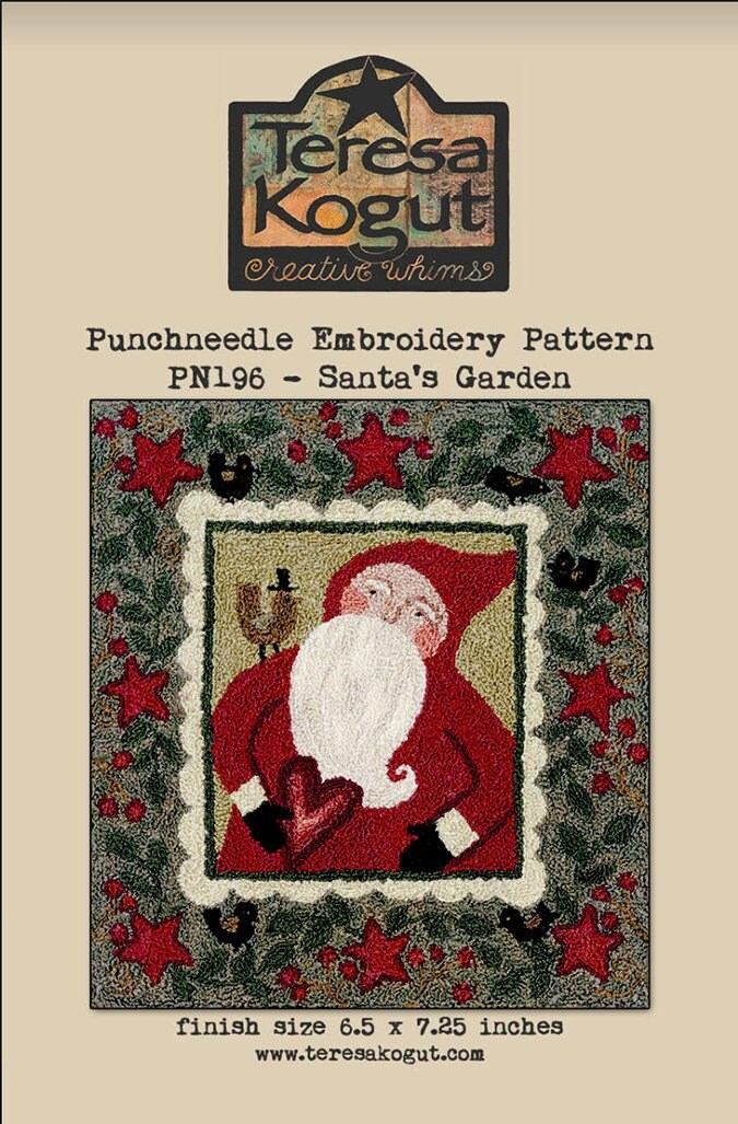 PN196 Santas Garden Punchneedle Pattern