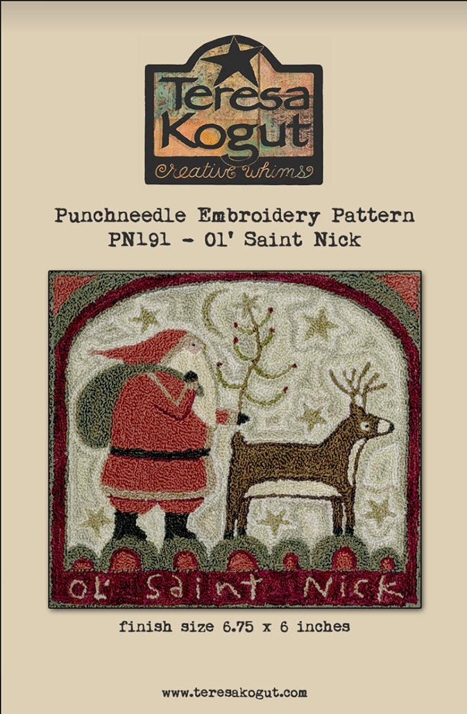 PN191 Ol St Nick Punchneedle Pattern