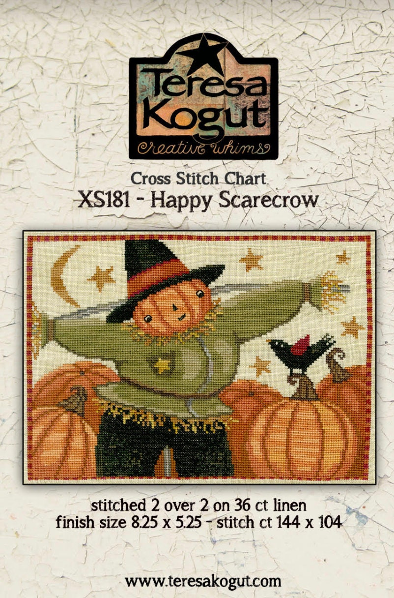 XS181 Happy Scarecrow Cross Stitch Chart