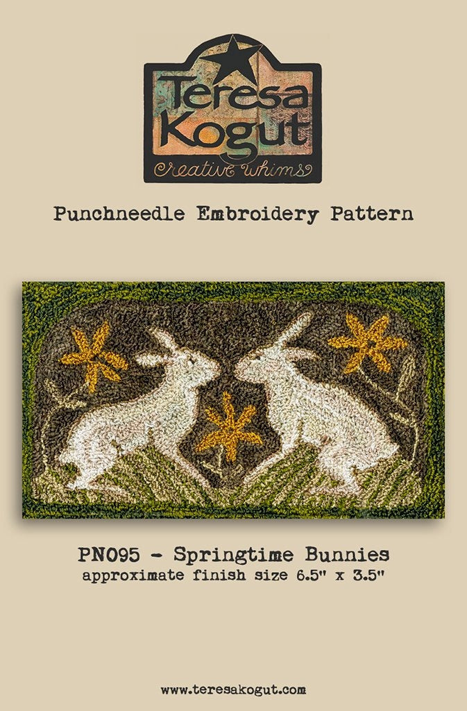 PN095 Springtime Bunnies Punchneedle Pattern