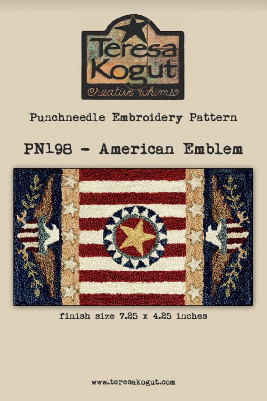 PN198 American Emblem Punchneedle Pattern
