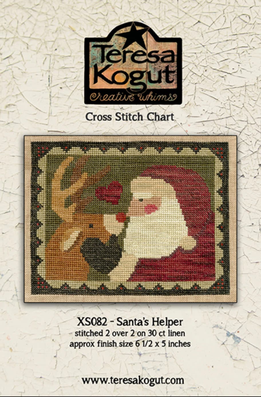 XS082 Santa's Helper Cross Stitch Chart