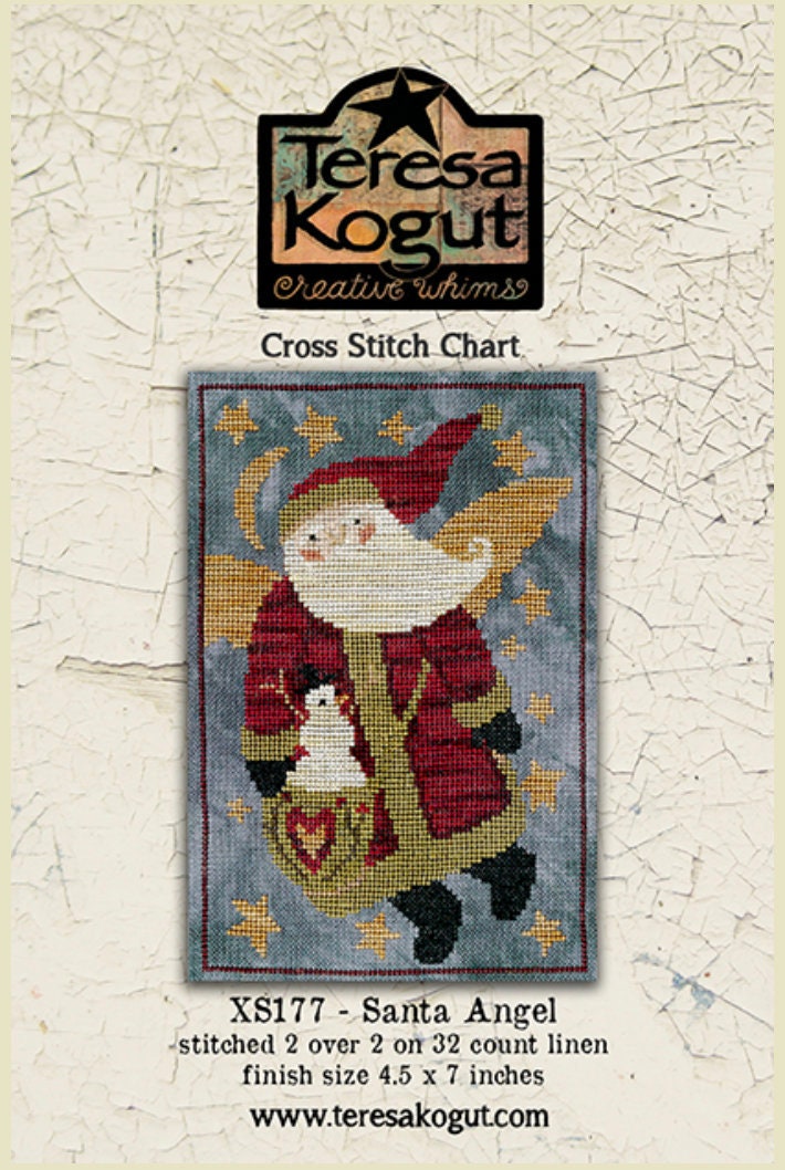 XS177 Santa Angel Cross Stitch Chart
