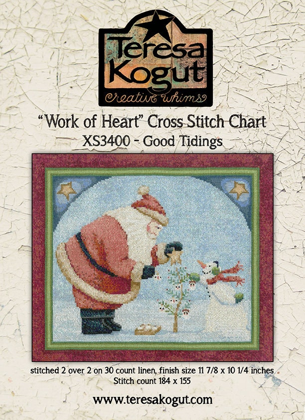 XS3400 Good Tidings Cross Stitch Chart