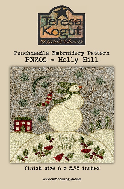 PN205 Holly Hill Punchneedle Pattern