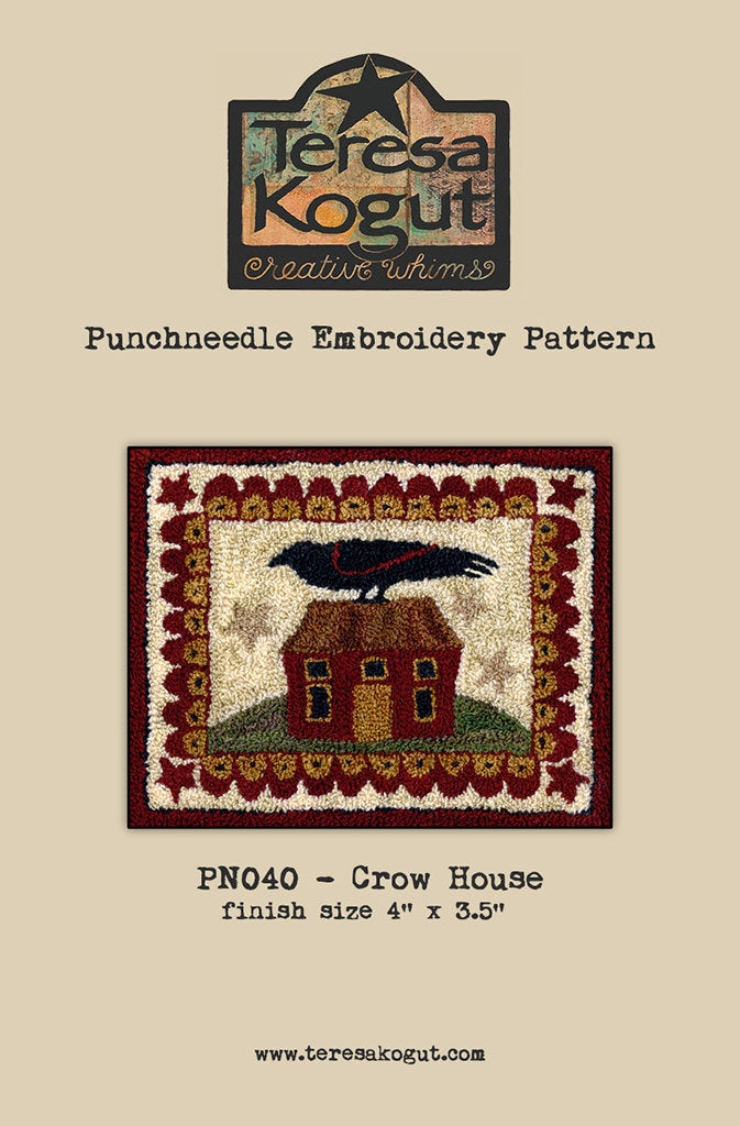 PN040 Crow House Punchneedle Pattern