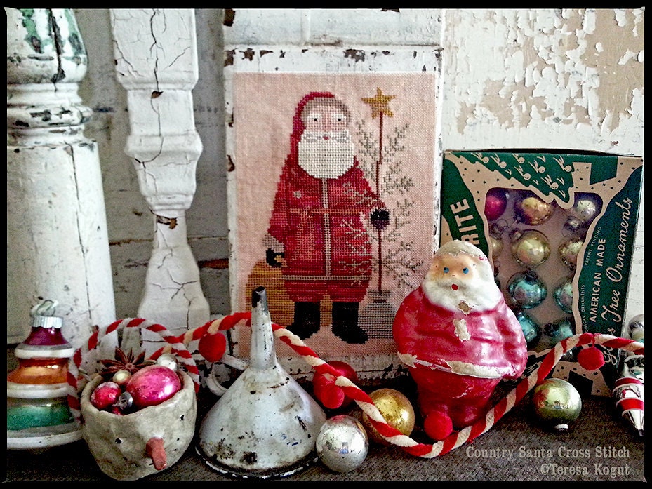 XS101 Country Santa Cross Stitch Chart