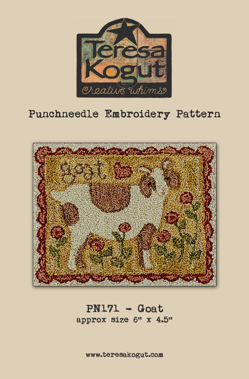PN171 Goat Punchneedle Pattern