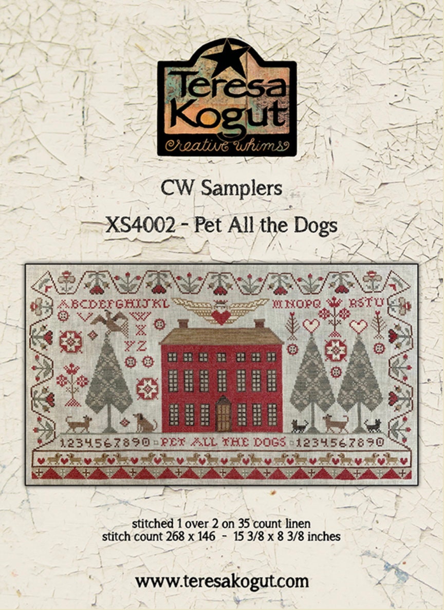 XS4002 Pet All the Dogs Cross Stitch Chart