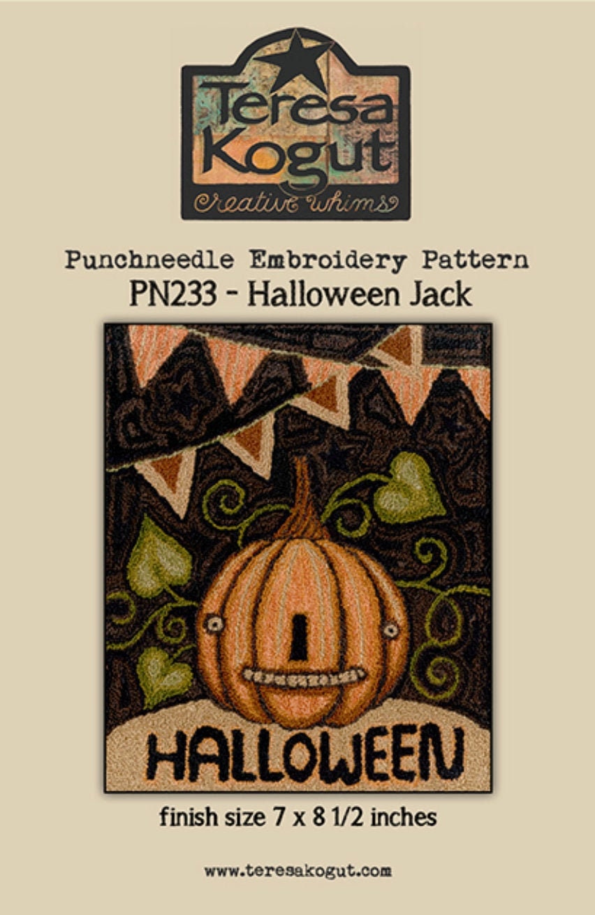PN233 Halloween Jack Punchneedle Pattern