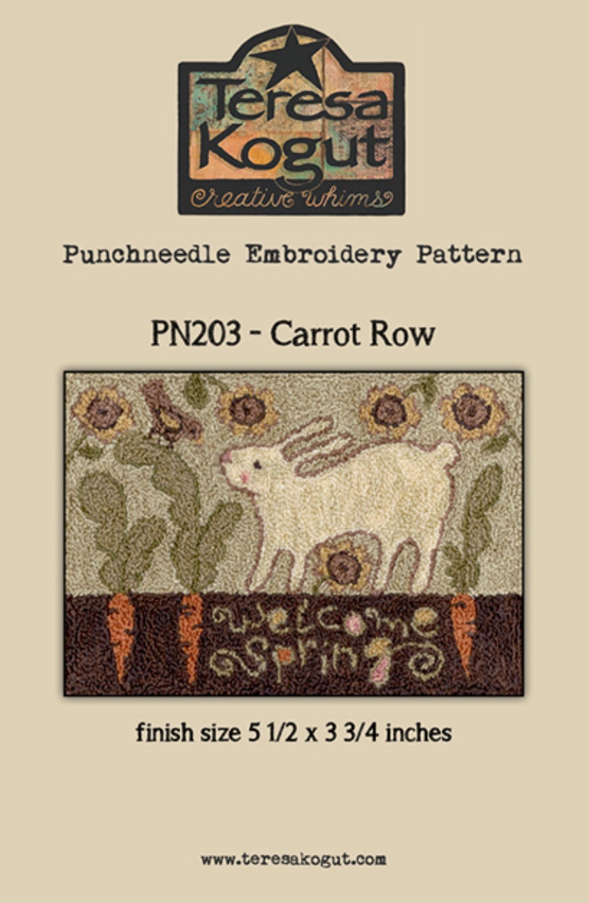 PN203 Carrot Row Punchneedle Pattern